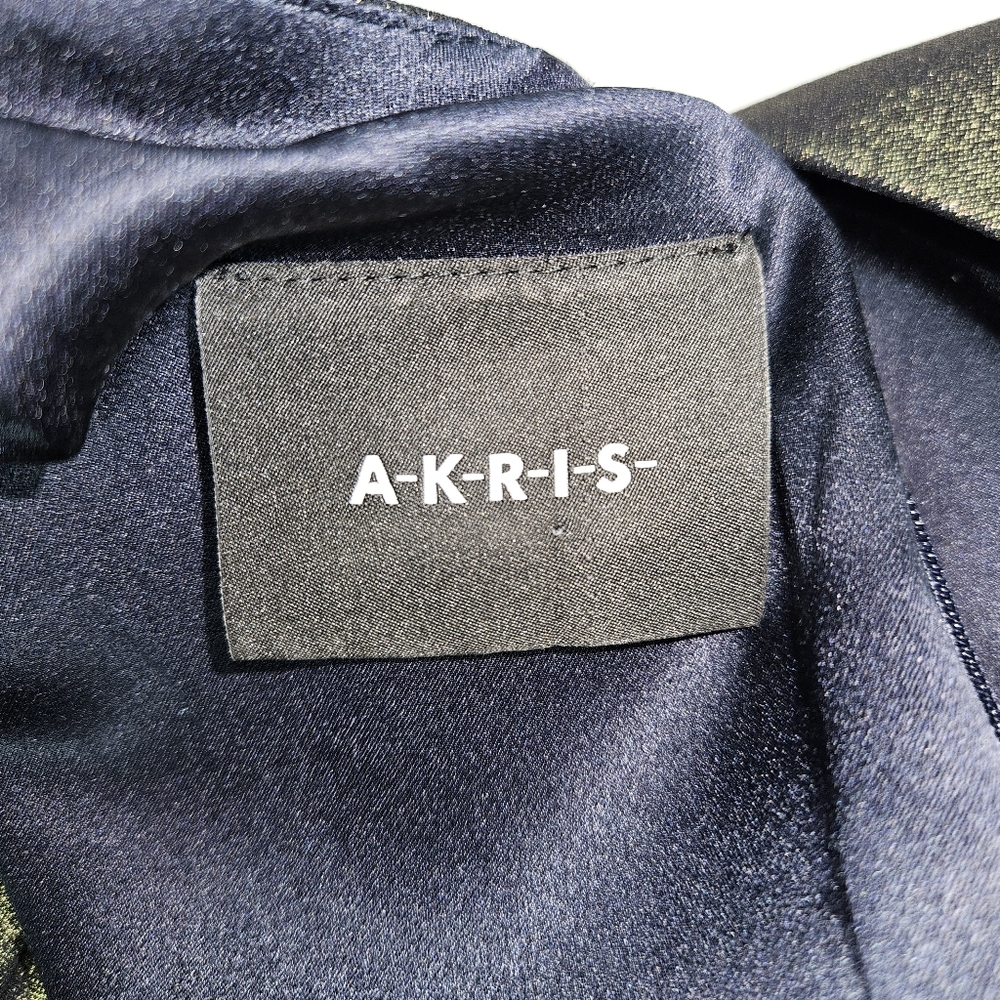 Akris Gold Metallic 100% Mulberry Silk Sheath Dress Sz 16 Evening Party Wedding - Picture 12 of 16